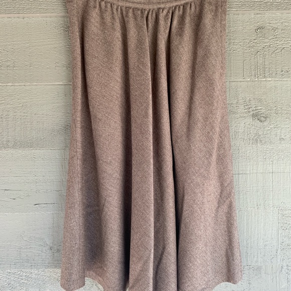 Women’s VTG 80s Wool Midi Skirt Suit Lined Tweed Brown Classic Fall  Preppy - Picture 4 of 12